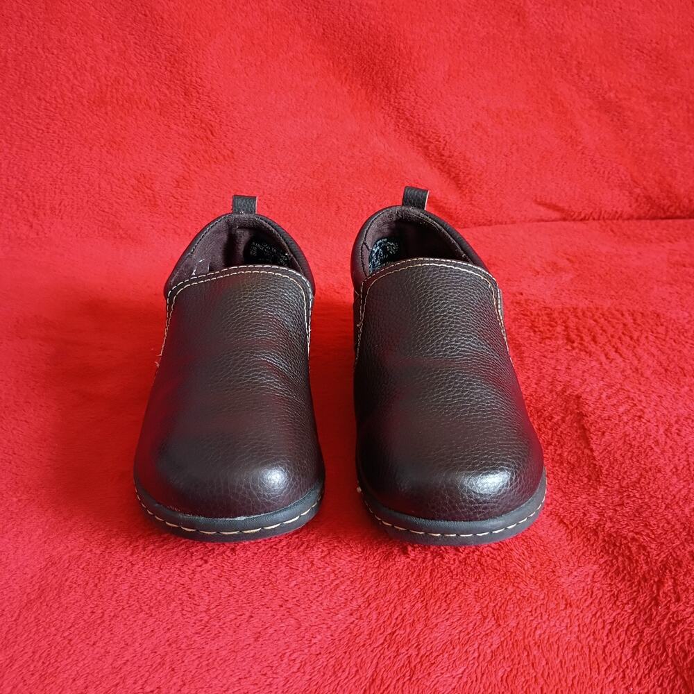 Thom McAn Dalton Dalton 2 Brown Leather Slip-On Loafers Shoes Women Size 8W Twee